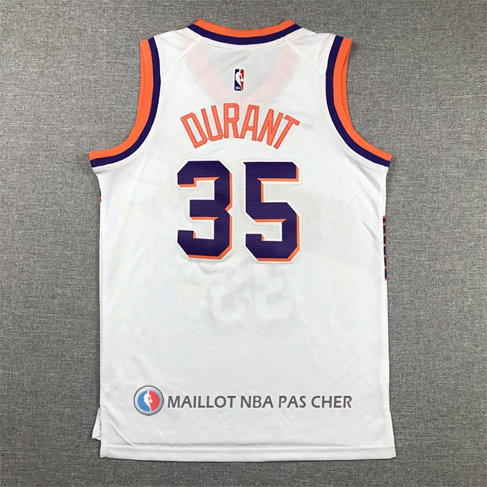 Maillot Enfant Phoenix Suns Kevin Durant NO 35 Association 2023-24 Blanc
